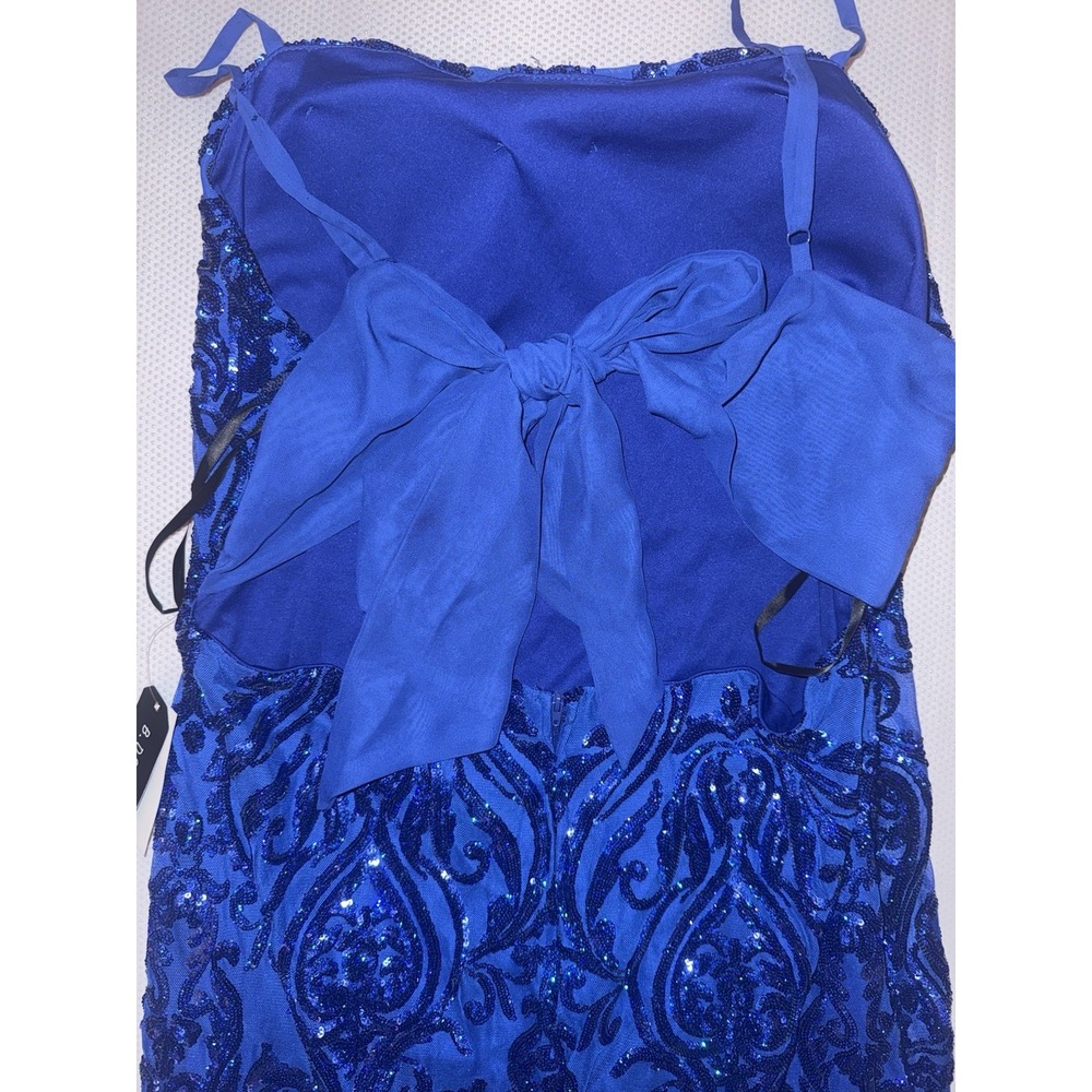 NWT B. Darlin Pattern Sequin Bow Back Bodycon Dress Plus Size Juniors Size 21W - Picture 9 of 13